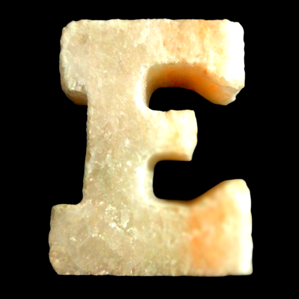 Himalayan Pink Salt Alphabet E