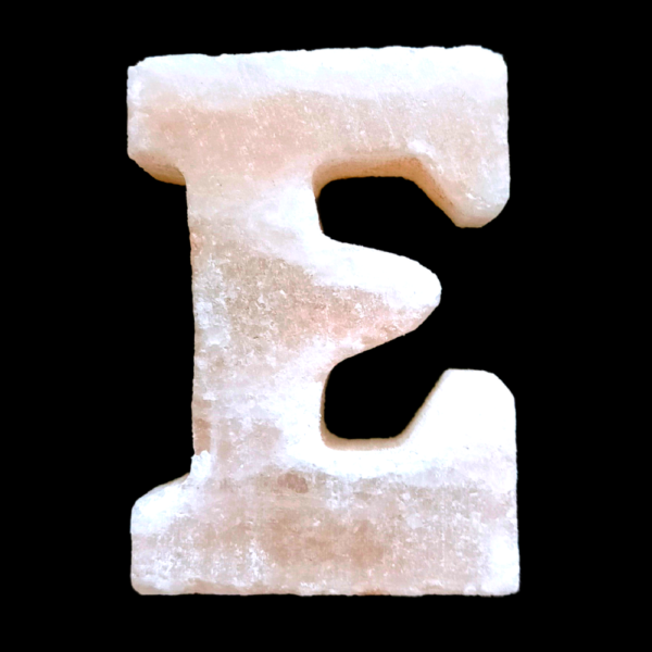 Himalayan Pink Salt Alphabet E