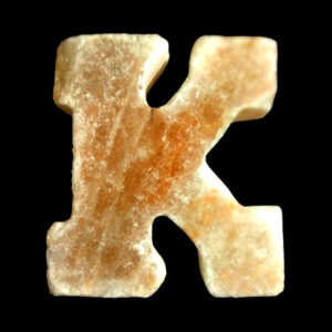 Himalayan Pink Salt Alphabet K