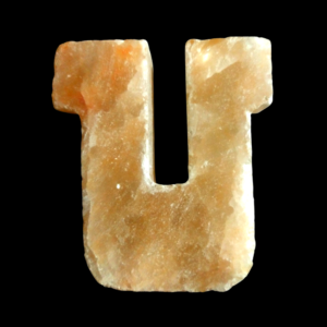 Himalayan Pink Salt Alphabet U
