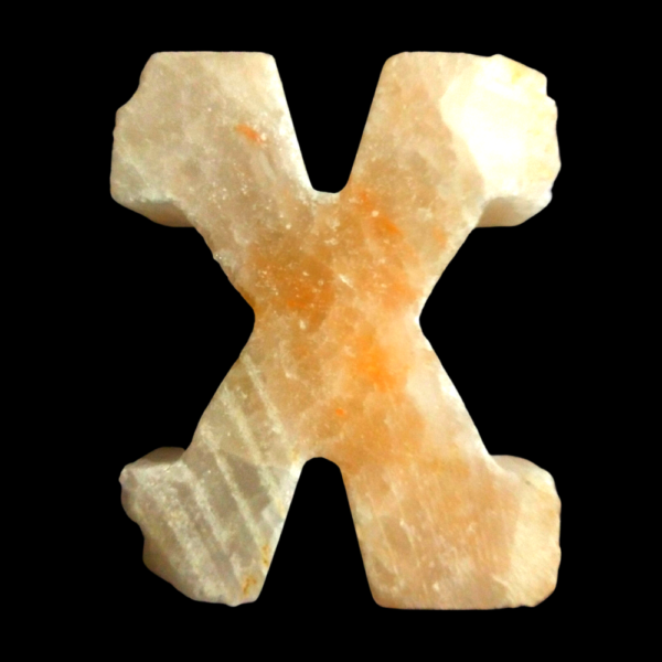 Himalayan Pink Salt Alphabet X